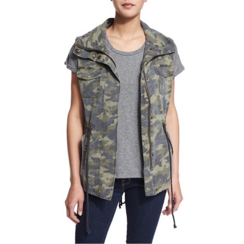 $200 Velvet by Graham & Spencer Camo Military Vest from Anthropologie